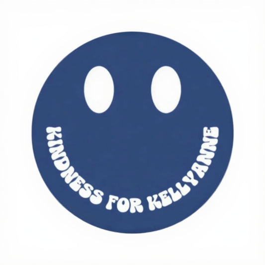 K4K Happy Face Navy Blue Sticker